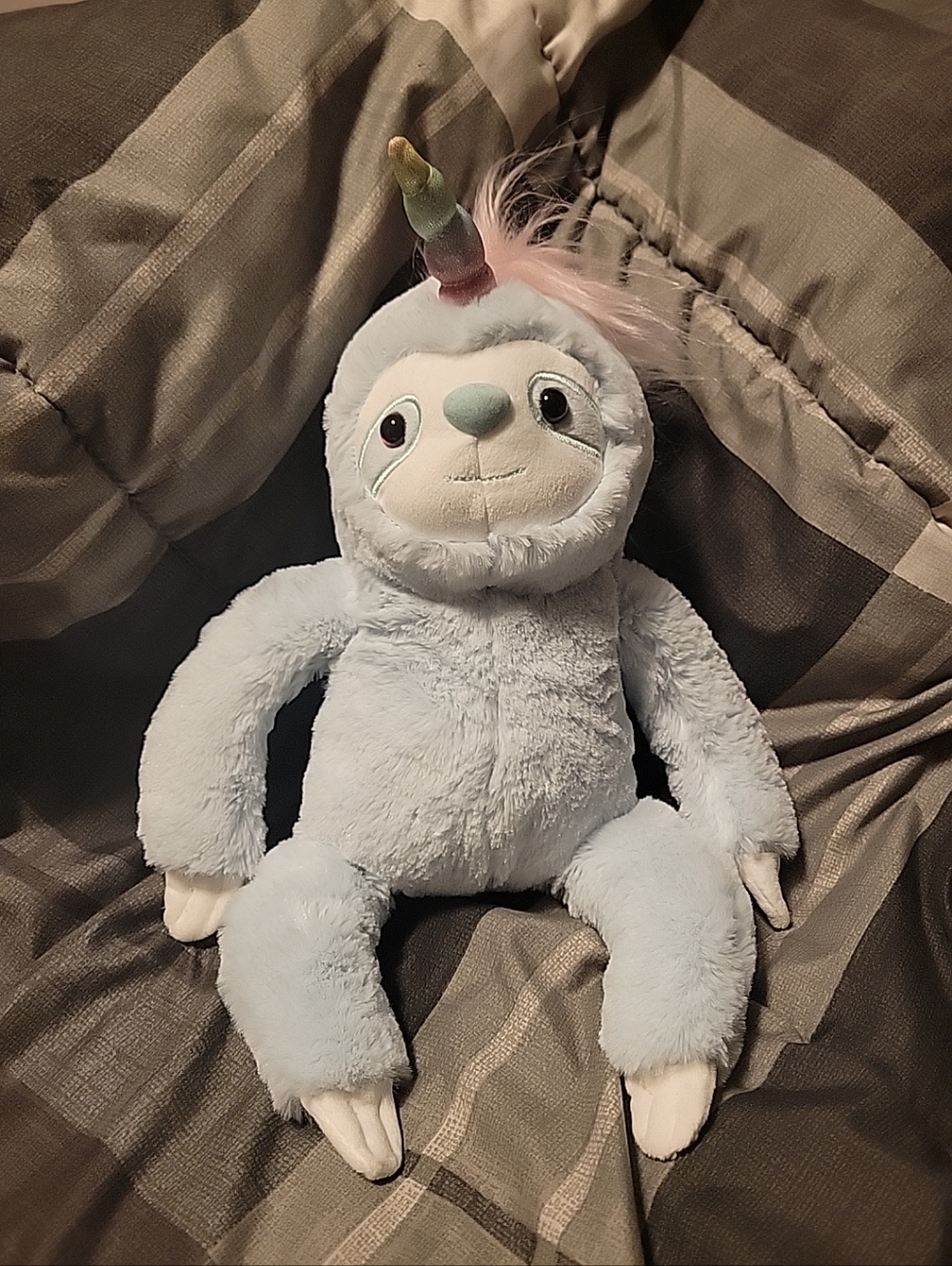 GUND Dazzle Slothicorn Plush Stuffed Toy pastel turquoise color